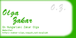 olga zakar business card